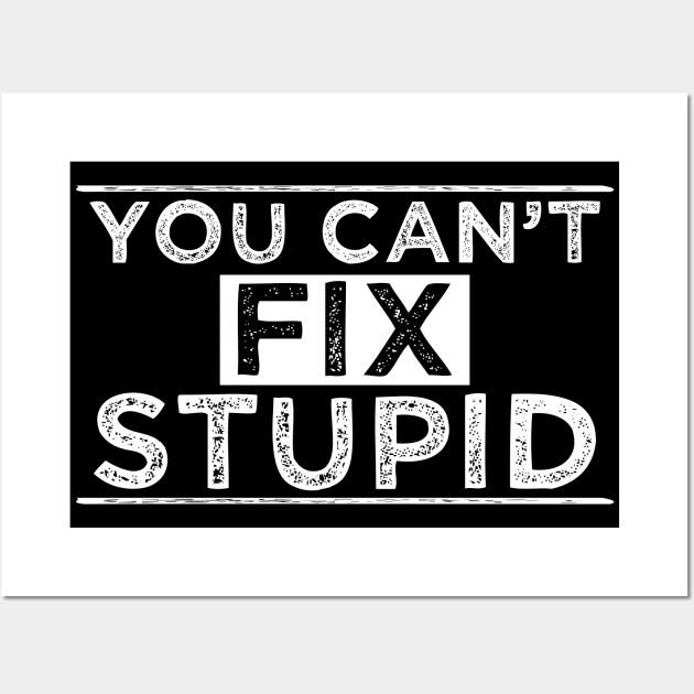 You Can´t Fix Stupid Wall Art by Dojaja